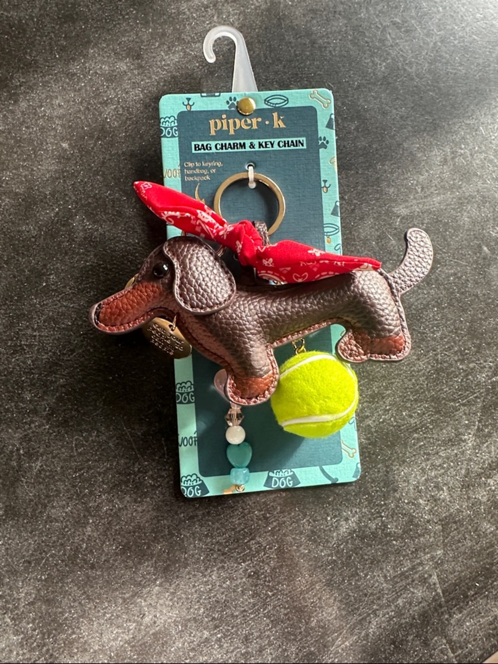 NEW PIPER K Dachshund Dog Bag charm and key chain - Picture 6 of 9